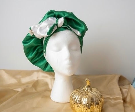 Handmade Reversible Satin Tie-Up Bonnet