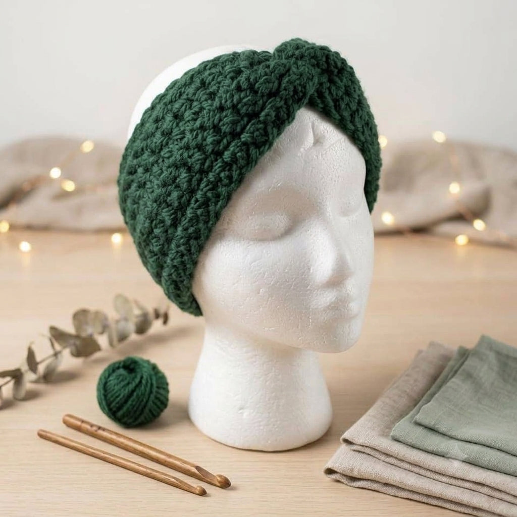PRE-ORDER NOW Handmade Satin-Lined Crochet Ear Warmer