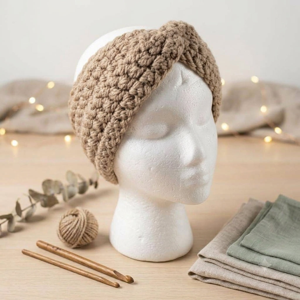 PRE-ORDER NOW Handmade Satin-Lined Crochet Ear Warmer
