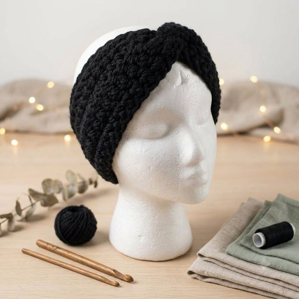 PRE-ORDER NOW Handmade Satin-Lined Crochet Ear Warmer